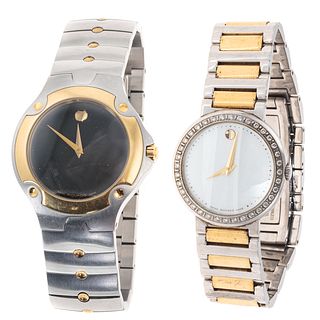 A Pair of Movado Wrist Watches