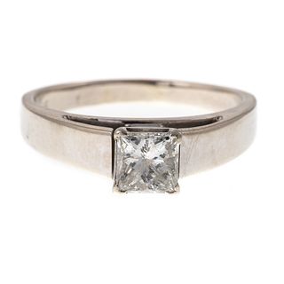 A 0.75 ct Princess Cut Diamond Ring in 14K