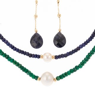 A Collection of Gemstone Necklaces & Earrings