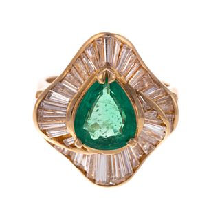 A 2.35 ct Emerald & 3.00 ctw Diamond Ring in 18K
