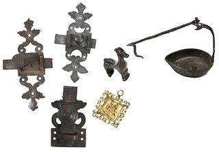 Six Early Iron, Bronze, and Brass Articles