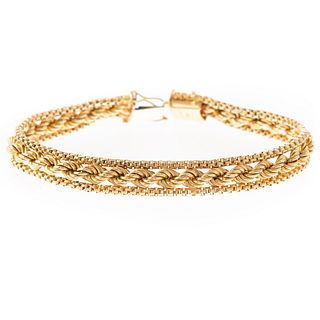 An 18K Yellow Gold Twisted Rope Bracelet