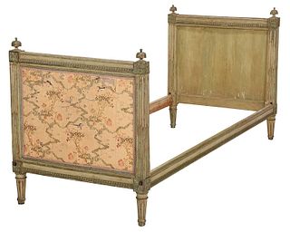 Louis XVI Carved and Paint Decorated Daybed