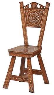 Moorish Bone Inlaid Side Chair