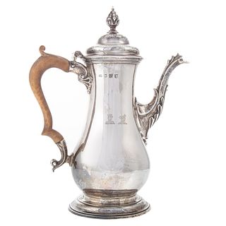 George III Silver Armorial Coffee Pot