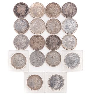 17 Different Morgan & Peace Silver Dollars