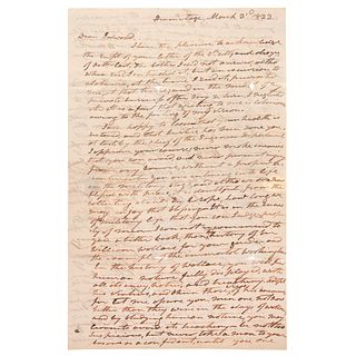 Autograph Letter of Andrew Jackson, March 3, 1823