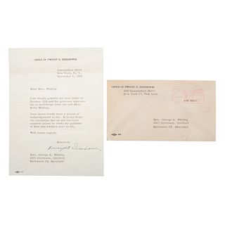 Signed Typed Letter: Dwight D. Eisenhower, 1952