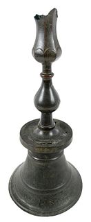Large Ottoman Cast and Engraved Brass Candlestick