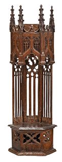 Fine Gothic or Gothic Style Carved Oak Niche