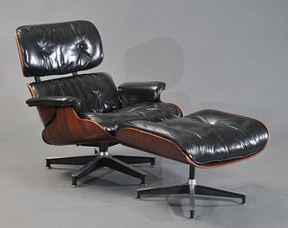 Eames Rosewood Lounge Chair with Ottoman