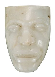 Mayan Style Carved Onyx Mask