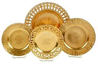 Two Sets of Healy Gold Chryso Ceramic Plates