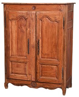 Provincial Louis XV Carved and Paneled Cabinet
