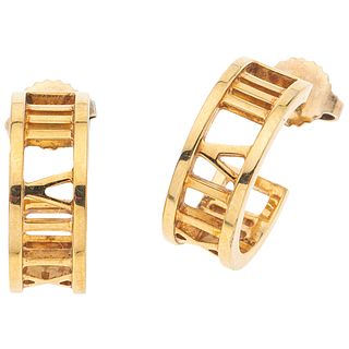 EARRINGS. 18K YELLOW GOLD. TIFFANY & CO., ATLAS COLLECTION