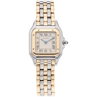 CARTIER PANTHÈRE LADY. STEEL AND 18K YELLOW GOLD. REF. 166921