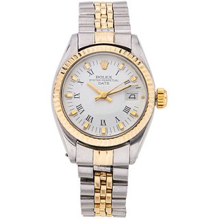 ROLEX OYSTER PERPETUAL DATE LADY. STEEL AND 14K YELLOW GOLD REF. 6917, CA. 1978 - 1979