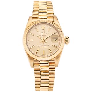 ROLEX OYSTER PERPETUAL DATEJUST LADY. 18K YELLOW GOLD REF. 6917, CA. 1979-1982