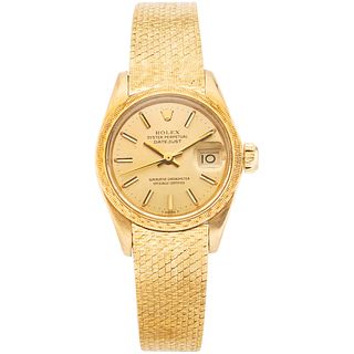 ROLEX OYSTER PERPETUAL DATEJUST LADY. 18K YELLOW GOLD. REF. 6905, CA. 1978-1979
