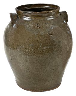 Edgefield Dave Drake Attributed Dated Stoneware Jar