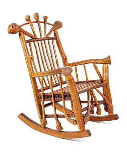 Western Style Burlwood Rocking Chair
height 40 x width 22 x depth 28 inches