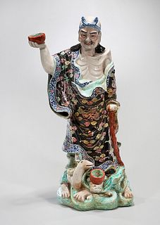 Chinese Enameled Porcelain Figure