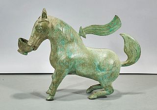 Chinese Archaistic Bronze Horse