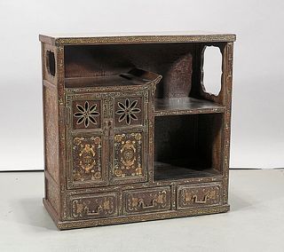 Small Chinese Painted Wood Cabinet