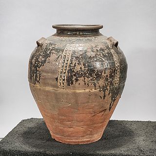 Large Chinese Glazed Pottery Jar
