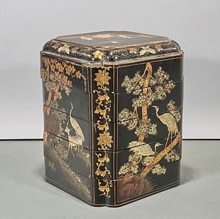 Chinese Lacquered Stacking Boxes