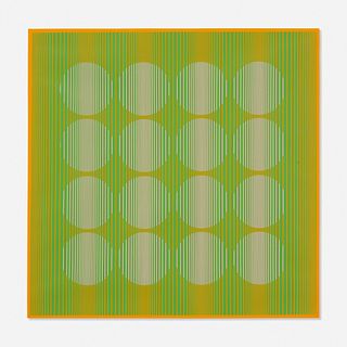Julian Stanczak, 16 Circles in Green from the Eight Variants series