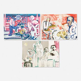 Romare Bearden, three works from the Jazz Suite