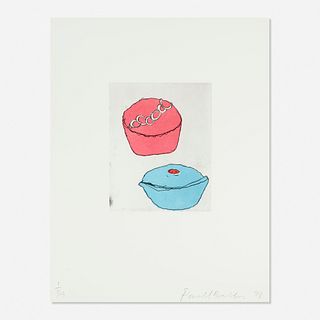Donald Baechler, Red + Blue Cup Cakes