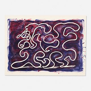 David Hockney, White Lines Dancing in Printing Ink