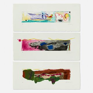 Helen Frankenthaler, A Page from a Book I, II, III (three works)