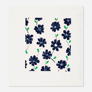 Donald Sultan, Untitled (Dark Purple with Green) from Wall Flowers 2