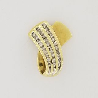 14K Gold & Diamond Necklace Slide