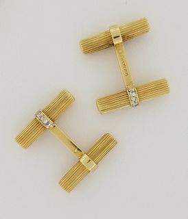 Cartier Interchangeable 14K Gold Cufflinks