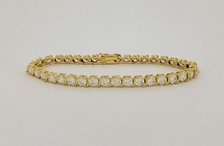 14K Gold & CZ Tennis Bracelet
