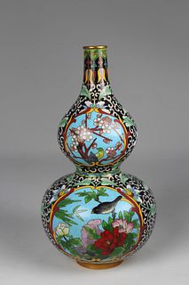 Vintage Chinese Double Gourd Form Vase