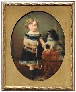 Signed, 19th Century Portrait of a Young Girl