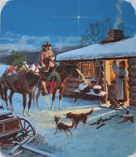 Mel Crawford (B. 1925) "Western Christmas"