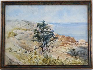 Signed, "Castle Rock- Marblehead Neck" Watercolor