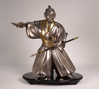 Signed, Chinese Guardian Figure on Stand