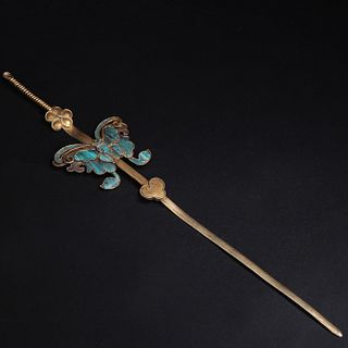 A Chinese Kingfisher craft Hairpin