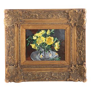 Martha Sweatman. "Flowers in a Vase," oil