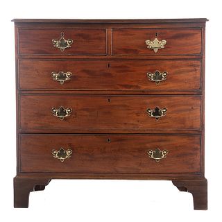 George III Mahogany Banded Chest of Drawers
