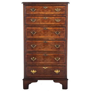 Victorian Banded Walnut Lingerie Chest