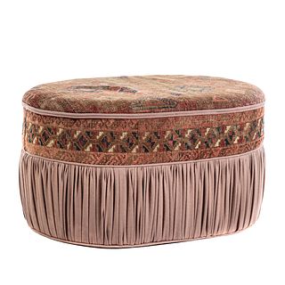 Continental Carpet Upholstered Ottoman