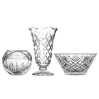 Three Waterford Crystal Vases